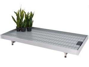 Stacjonarne stoły zalewowe  "Floks " do ekspozycji wysokich roślin ozdobnych 1,2mx2,5m o stałej wysokość  25cm