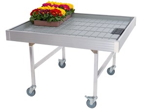 Mobilny stół zalewowy  "Floks " 1,0mx1,1m o stałej wysokość  75cm