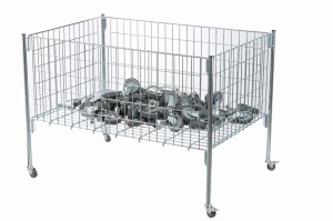 Kosz wsypowy mobilny typ "Promo"  80 cm x 120 cm x 80 cm /ocynk/