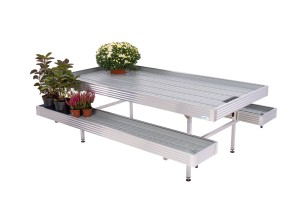 Stacjonarny stół zalewowy "Floks" 1,50 x 2,0 dwupoziomowy dwustronny 